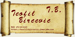 Teofil Birčević vizit kartica